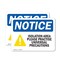 Signmission Isolation Area Please Practice Sign, Vinyl Decal, 10in W x 7in L, 2PK OS-2PACK-NS-D-710-L-13728 - alternate 1